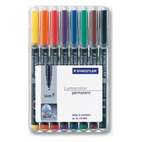 ESTUCHE 8 MARCADORES LUMOCOLOR PERMANENTE PUNTA FINA 0,6MM. SURTIDOS STAEDTLER 318 WP8 (Espera 4 dias)